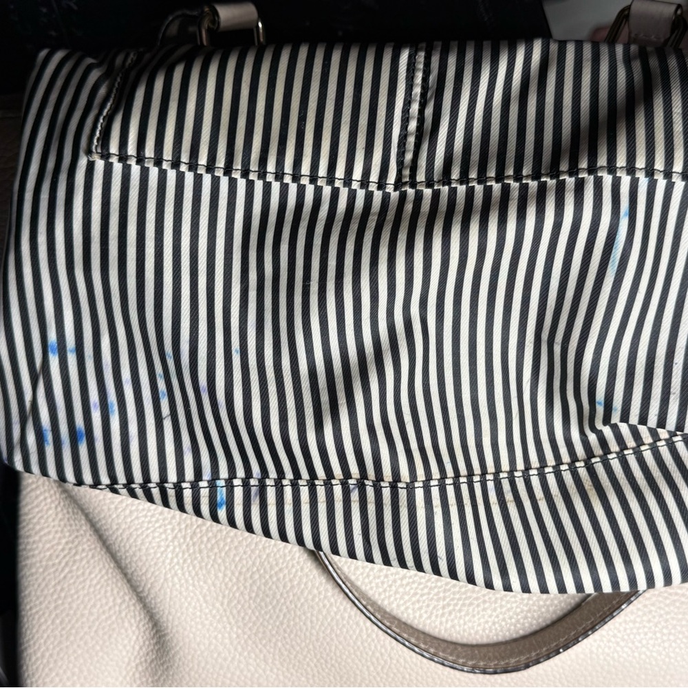 Kate Spade Cobble Hill Tayler Tote Leather Shoulder Bag Used Ivory/slight pink - Picture 4 of 16